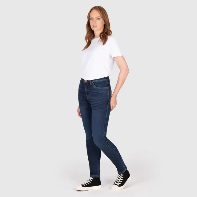 Knox Colton Skinny Dame Jeans XS 8 reg, blå 