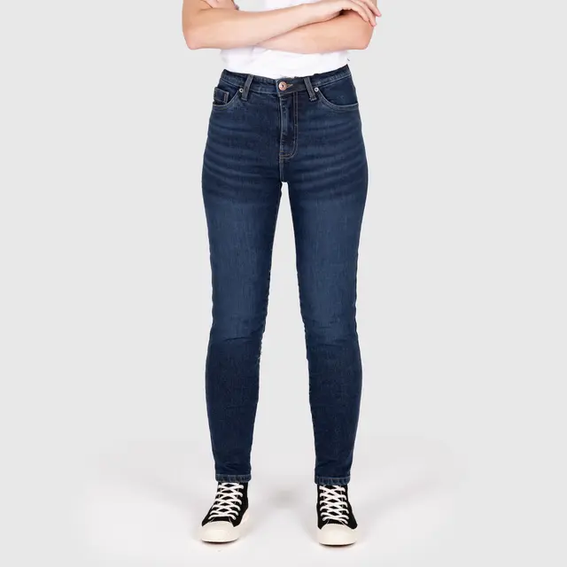 Knox Colton Skinny Dame Jeans XS 8 reg, blå 