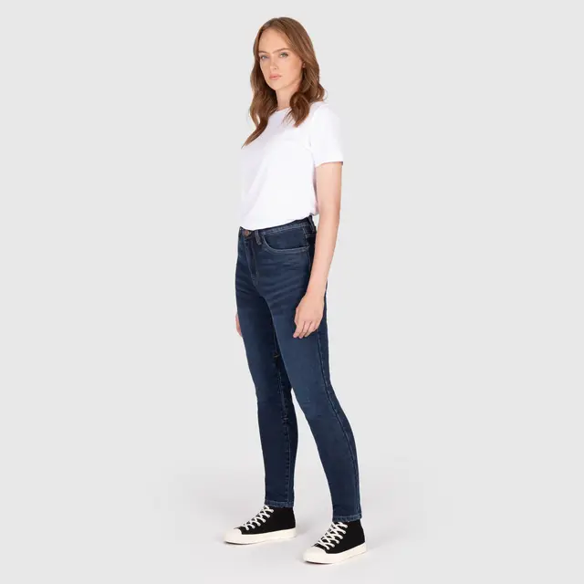 Knox Colton Skinny Dame Jeans XS 8 reg, blå 