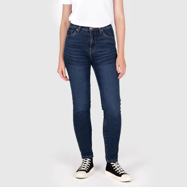 Knox Colton Skinny Dame Jeans XS 8 reg, blå 