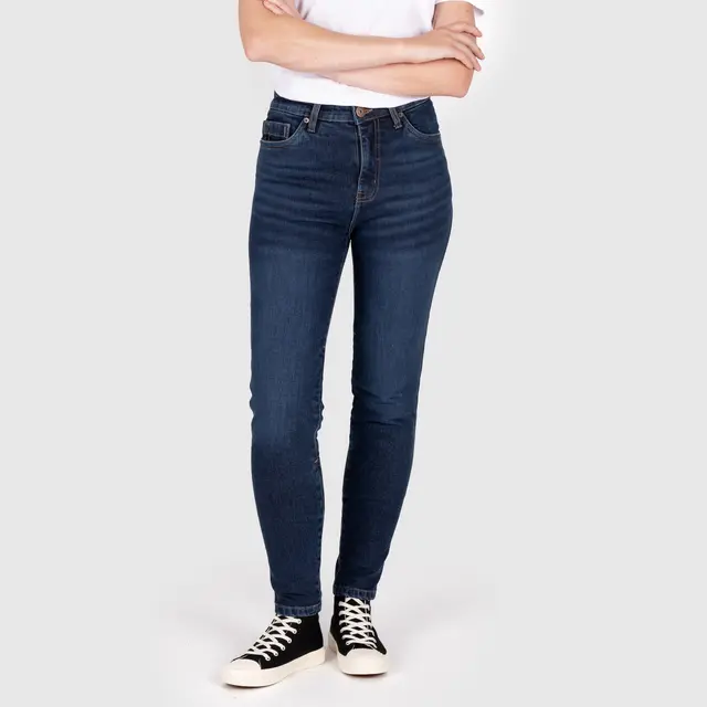 Knox Colton Skinny Dame Jeans XS 8 reg, blå 
