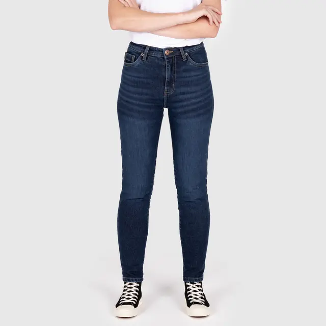 Knox Colton Skinny Dame Jeans XS 8 reg, blå 