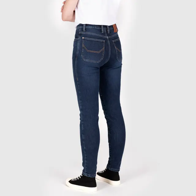 Knox Colton Skinny Dame Jeans XS 8 reg, blå 