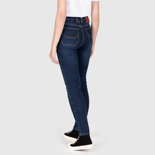 Knox Colton Skinny Dame Jeans XS 8 reg, blå 