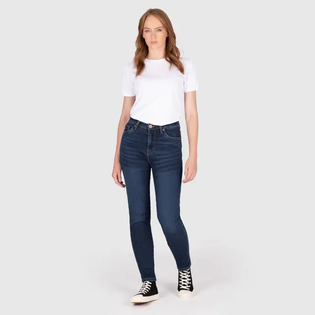 Knox Colton Skinny Dame Jeans XS 8 reg, blå 