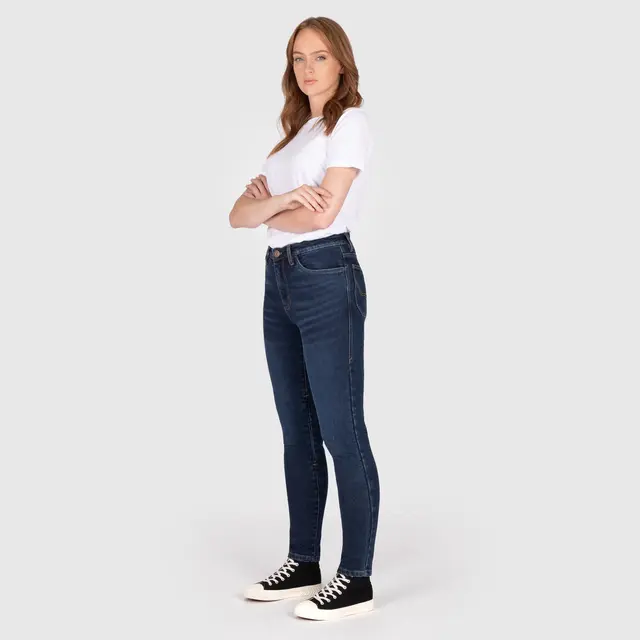 Knox Colton Skinny Dame Jeans XS 8 reg, blå 