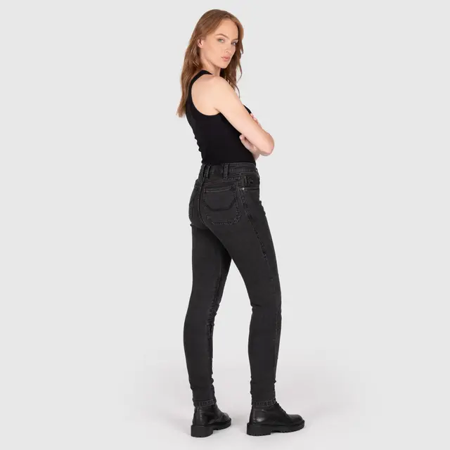 Knox Colton Skinny Dame Jeans XS 8 reg, sort 