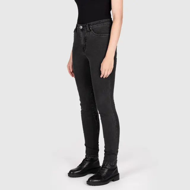 Knox Colton Skinny Dame Jeans XS 8 reg, sort 