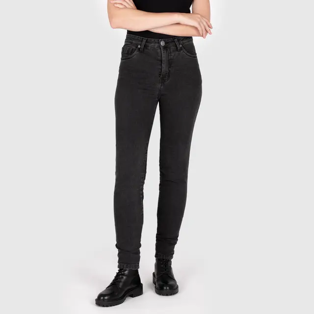 Knox Colton Skinny Dame Jeans XS 8 reg, sort 