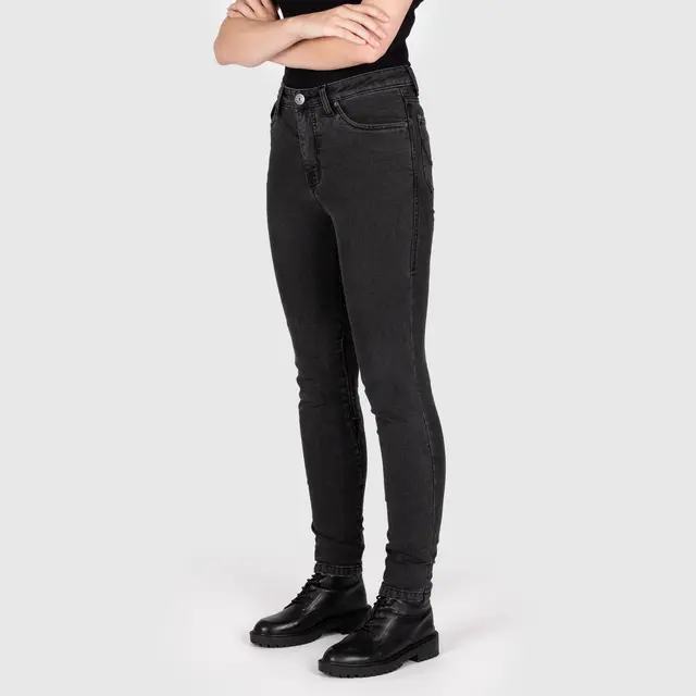 Knox Colton Skinny Dame Jeans XS 8 reg, sort 
