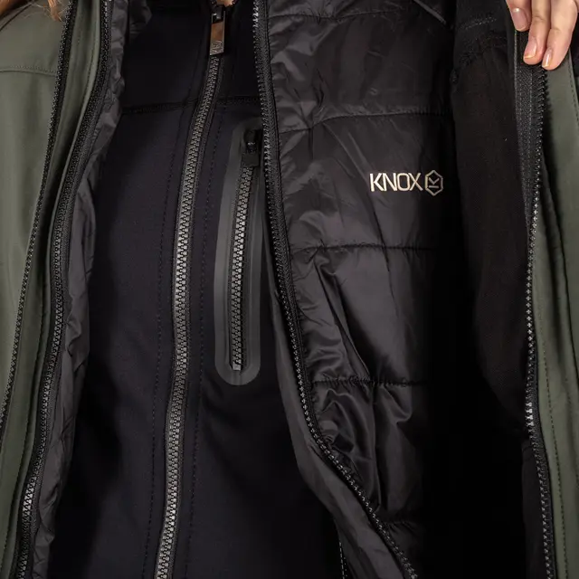 Knox Dual Pro 3 in 1 Sort Damejakke L Varmelag for Knox beskyttelsejakker 