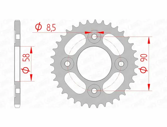 AFAM  Bakdrev 420 34T Honda MSX 125 (21-) 
