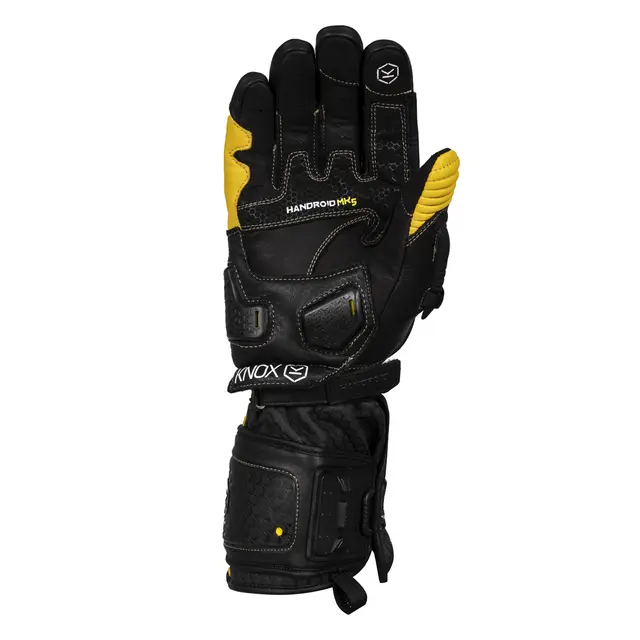 Knox Handroid MK5 Hanske Gul L Unik og sikker racing/sport hanske 