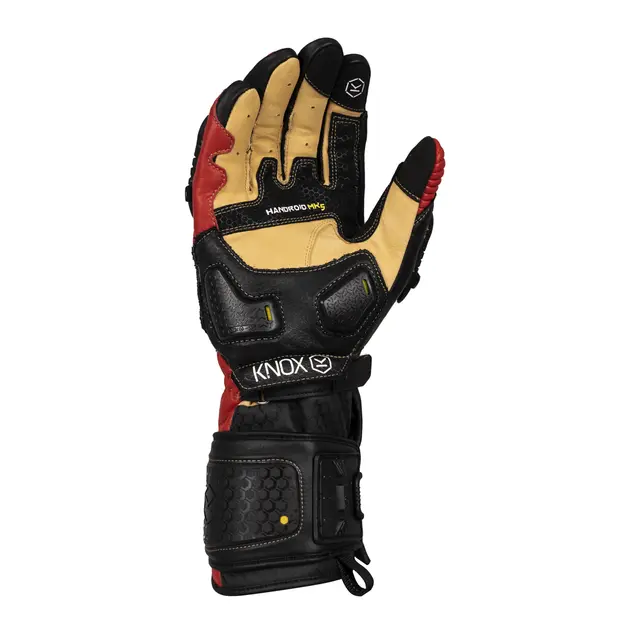 Knox Handroid MK5 Hanske Gul L Unik og sikker racing/sport hanske 