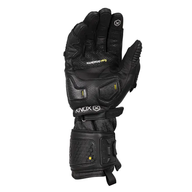 Knox Handroid MK5 Hanske Gul L Unik og sikker racing/sport hanske 