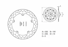 Brembo Oro Bremseskive Fram BMW R1200GS/GSA / R1250GS/GSA