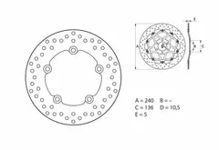 Brembo Bremseskive Bak