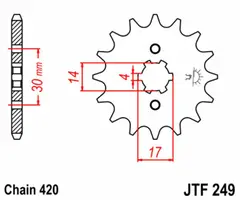 JT SPROCKETS Framdrev 420 13T JTF249-13