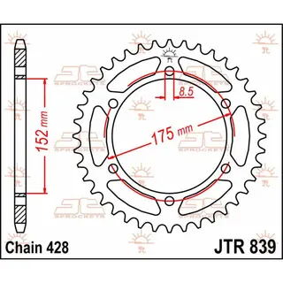 Bakdrev Jtr839-53T Til Wr125X/R