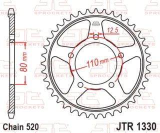 JT Sprockets Bakdrev 45T - 520
