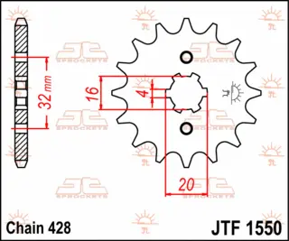 JT Fordrev MT-125 (14-) YZF-R125 (14-)