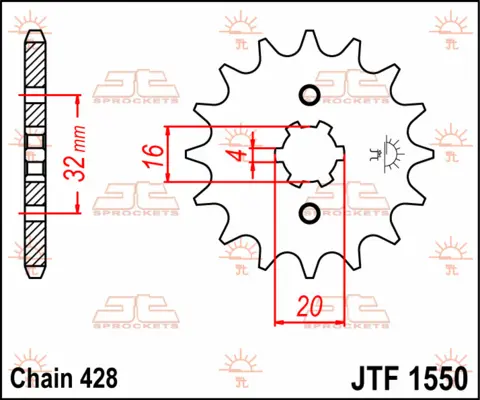 JT Fordrev MT-125 (14-) YZF-R125 (14-)