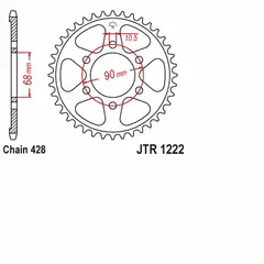 Bakdrev 47T CB125R 2018 - 2020