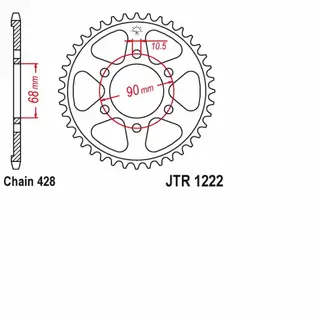 Bakdrev 47T CB125R 2018 - 2020