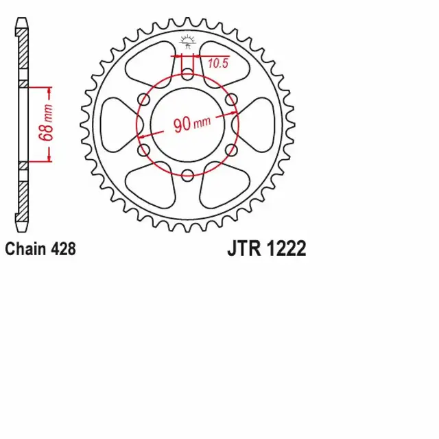 Bakdrev 47T CB125R 2018 - 2020 