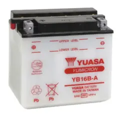 YUASA YB16BA-1, Batteri Uten Syre