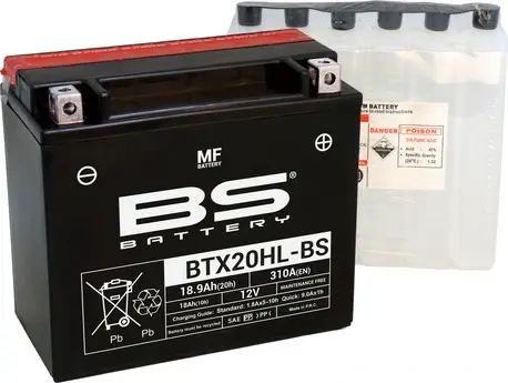 BS Batteri BTX20HL-BS Inkludert Syreampuller