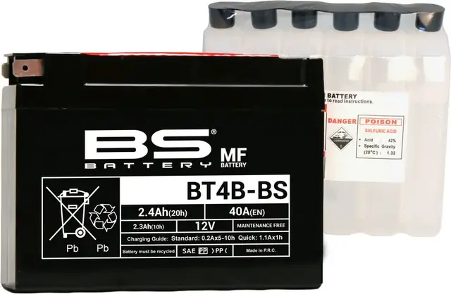BS Battery BT4B-BS MF Tilsvarer GT4BS 