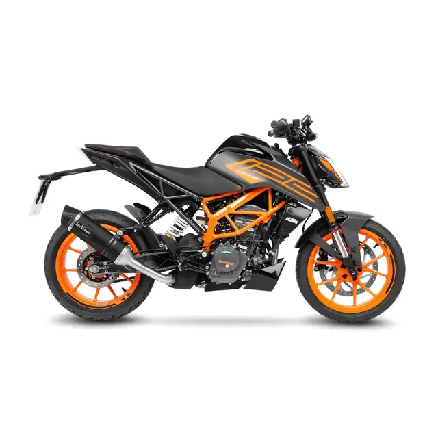 Leovince Lv One Evo Black Edition Slip- Sbk Lv One Evo Black Ktm Duke 125/390 I 