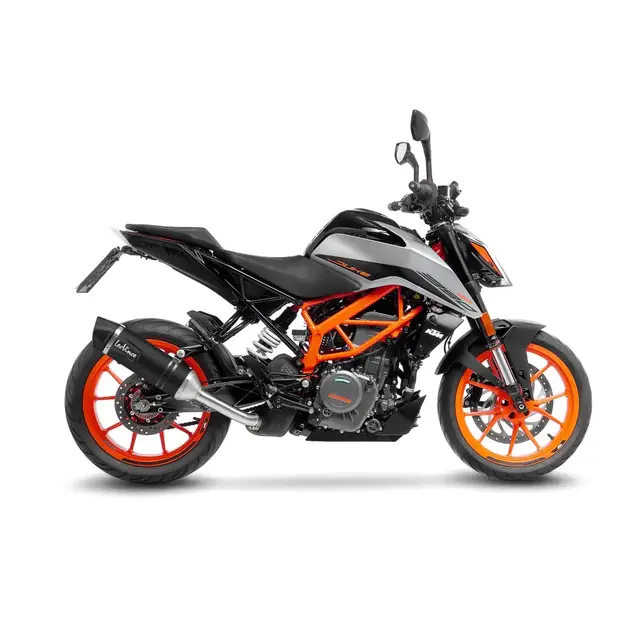 Leovince Lv One Evo Black Edition Slip- Sbk Lv One Evo Black Ktm Duke 125/390 I 