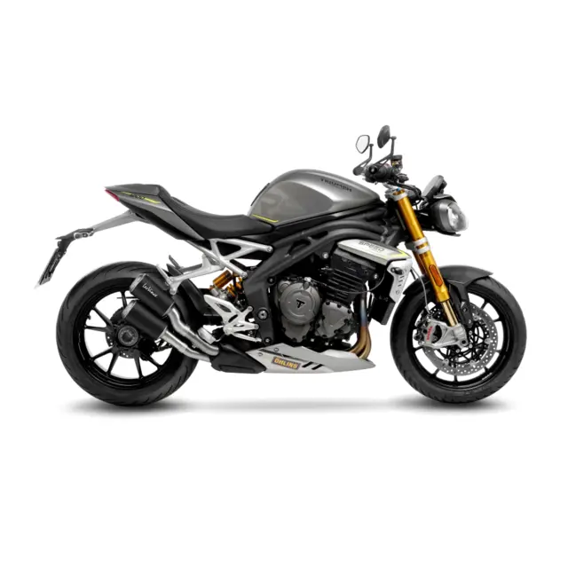 Leovince Lv-10 Black Edition 2 Slip-On Sbk Lv-10 Black Triumph Speed Triple 12 