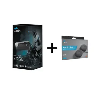 Cardo Packtalk Edge + 45mm JBL h&#248;yttaler Enkeltsett - for 1 person| Overlegen lyd