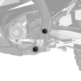 Pyramid Frame End Caps, Matt sort Honda CRF 250 L 2012&gt;