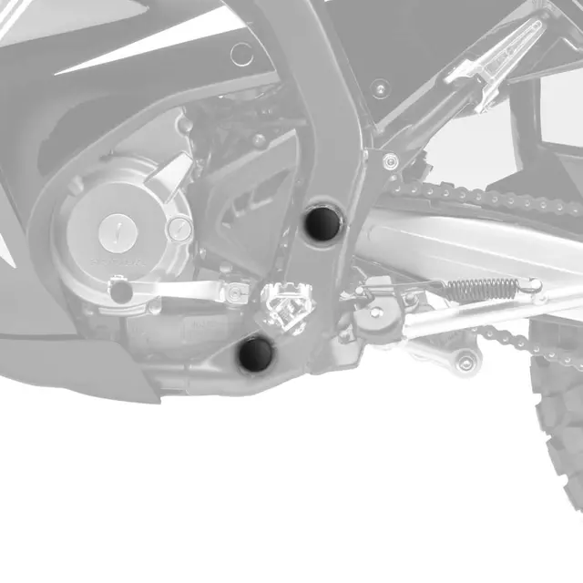 Pyramid Frame End Caps, Matt sort Honda CRF 250 L 2012> 