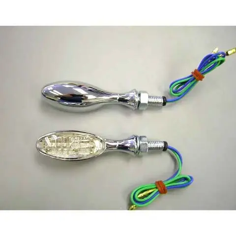 Pyramid LED Indicators - Pair Chrome