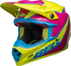BELL Moto-9s Flex Cross Hjelm M Sprite - Gul/Magenta
