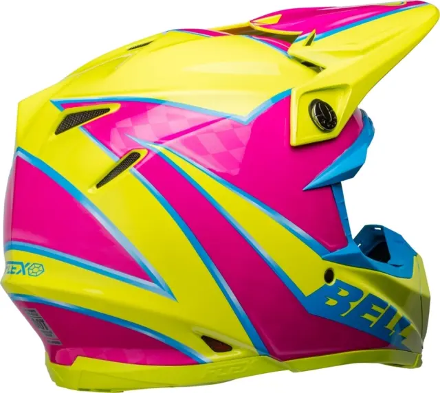 BELL Moto-9s Flex Cross Hjelm M Sprite - Gul/Magenta 