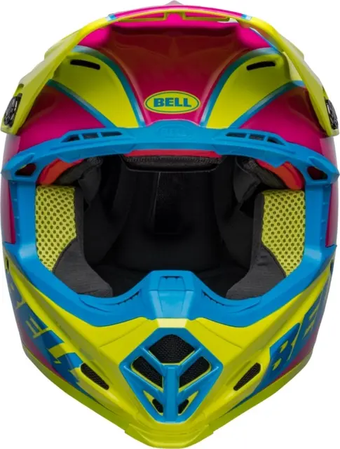 BELL Moto-9s Flex Cross Hjelm M Sprite - Gul/Magenta 