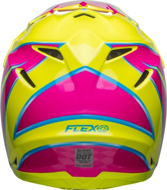 BELL Moto-9s Flex Cross Hjelm M Sprite - Gul/Magenta 