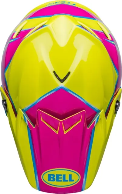 BELL Moto-9s Flex Cross Hjelm M Sprite - Gul/Magenta 