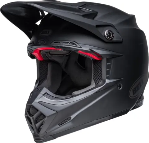 BELL Moto-9s Flex Cross Hjelm Solid - Matt Svart