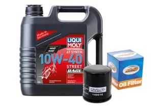 Liqui Moly 10W-40 &amp; Twin Air HF303 4 liter helsyntetisk olje og oljefilter