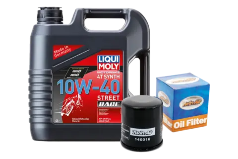 Liqui Moly 10W-40 &amp; Twin Air HF303 4 liter helsyntetisk olje og oljefilter