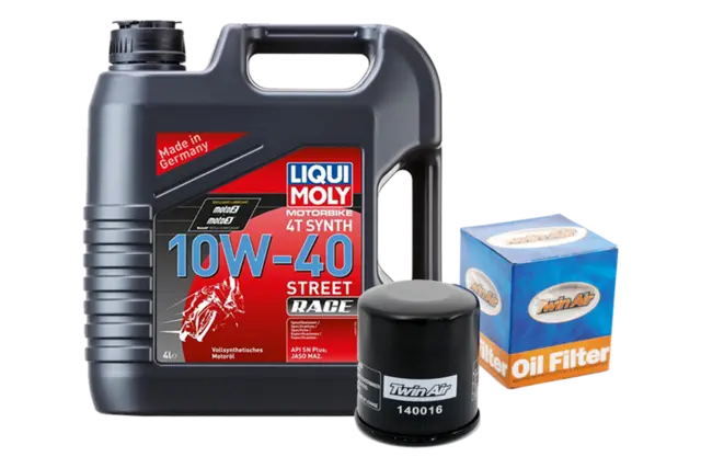 Liqui Moly 10W-40 & Twin Air HF303 4 liter helsyntetisk olje og oljefilter 