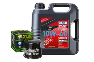 Liqui Moly 10W-40 &amp; Hiflo HF204 4 liter helsyntetisk olje og oljefilter