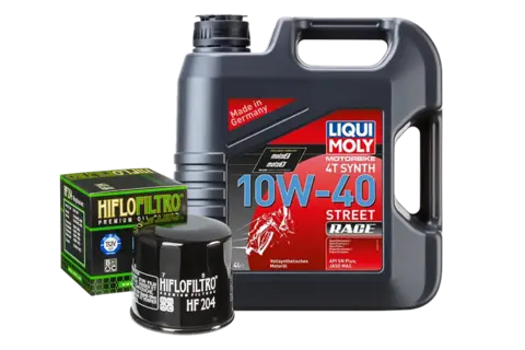 Liqui Moly 10W-40 & Hiflo HF204 4 liter helsyntetisk olje og oljefilter
